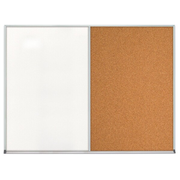 Double Door Radius Corkboard, 60"x36", Sat